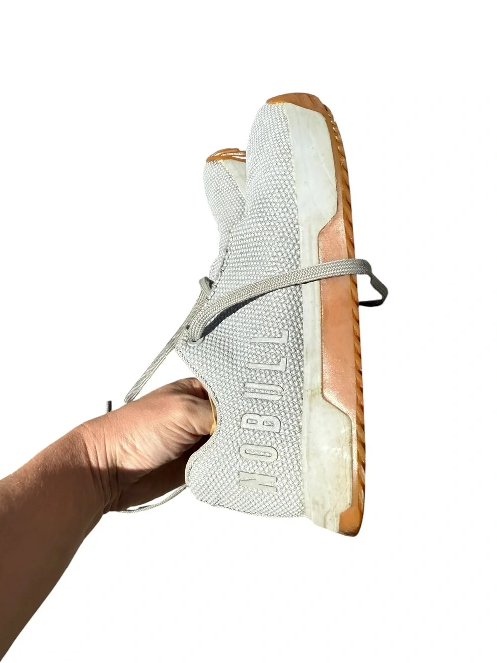 NOBULL Light Gray Mesh Sneakers with Gum Toe